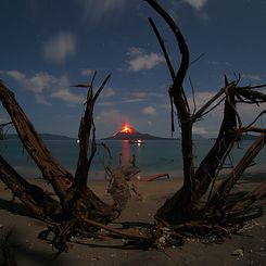 Erupting Volcano Anak Krakatau