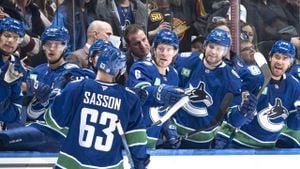 Max Sasson Nets First NHL Goal For Canucks