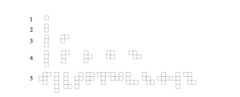 Poliominolarla oluşturulabilecek farklı formlar