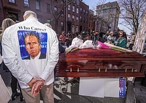 Mayoral Candidates Join Families Mourning COVID-19 Victims In Brooklyn Memorial