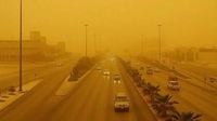 أتربة مثارة ورياح نشطة على شرورة
