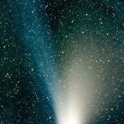 Comet Hale-Bopp Enters the Evening Sky 
Credit: