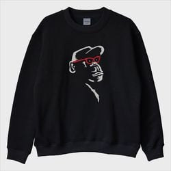 ''Cool Chimp with Red Glasses'' Sweatshirt