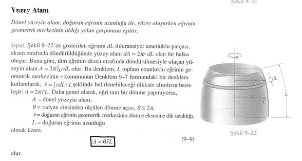 Statik Hiberler'de yüzey alanı hesabı