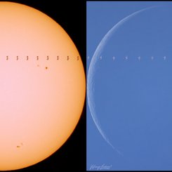 Sun and Moon and ISS
