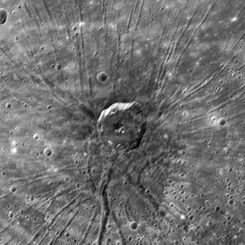 A Spider Shaped Crater on Mercury