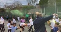 Primary school is a 'riot of colour' as it celebrates Hindu festival