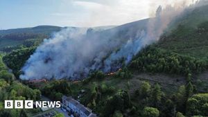 Wales Faces Record Wildfire Surge Amid Heatwaves