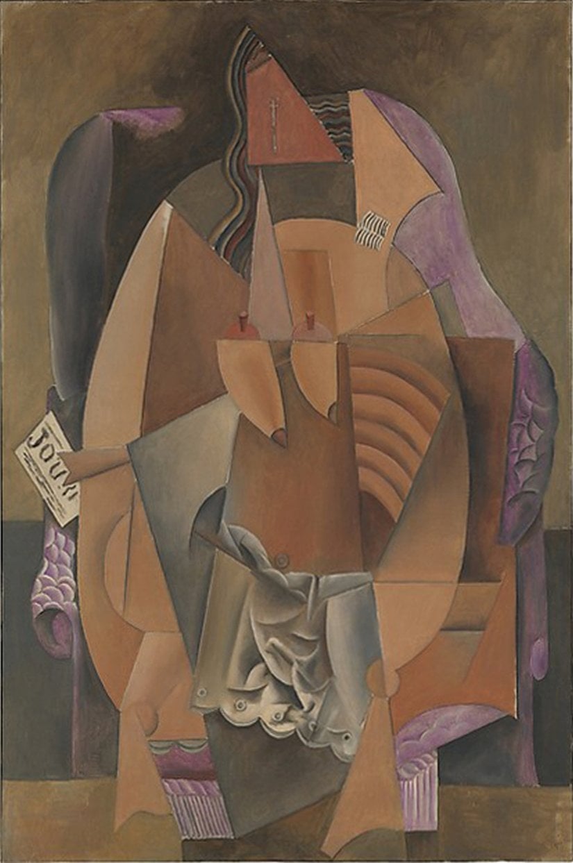 Pablo_Picasso,_1913-14,_Woman_in_a_Chemise_in_an_Armchair