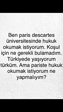 Ben paris descartes üniversitesinde hukuk okumak istiyorum kayıt koşulları nelerdir?