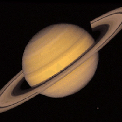 Saturn, Rings, and Two Moons