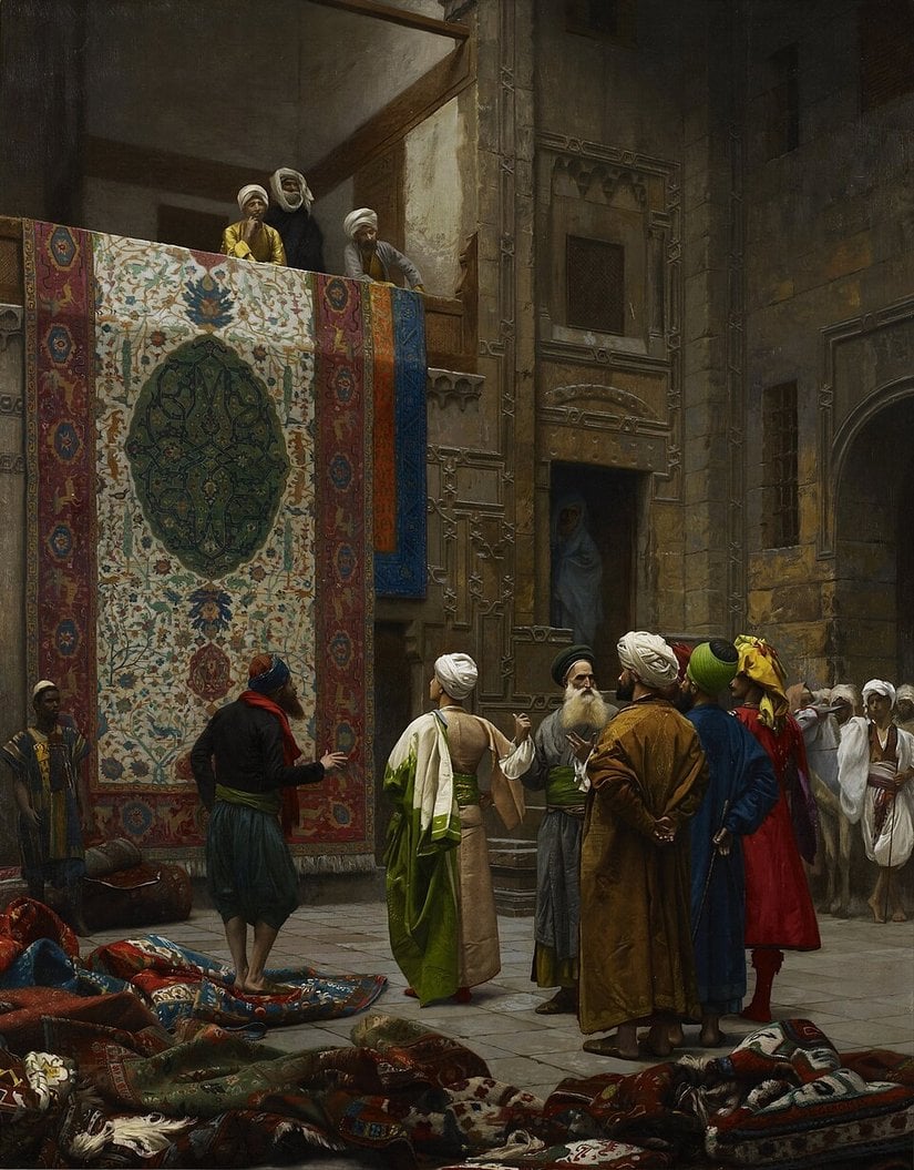 Kahire'de Halı Satıcıları, Jean-Leon Gerome (1887)
