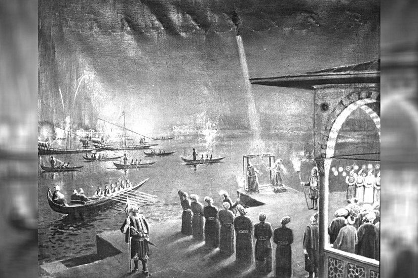 Lagari Hasan Çelebi'nin Uçuşunun Tasviri