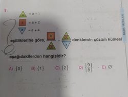 Bu eşitsizliklere göre denklemin çözüm kümesi hangisidir?