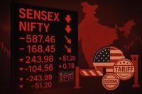 Indian Stocks Plummet: Sensex and Nifty Face Sixth Consecutive Weekly Loss Amidst Escalating US Tariffs