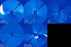 SOHO'dan Beş Parlak Kuyrukluyıldız