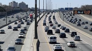 Snowstorm Strands Motorists On Highway 401