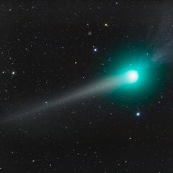 Two Tails of Comet Lulin