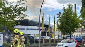 Massive Fire Breaks Out In Berlin-Haselhorst Industrial Plant