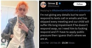 Grimes Calls Out Elon Musk Over Child's Medical Crisis