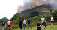 Major fire rips through iconic UK landmark as people ‘flee down hill’