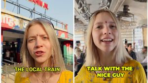 Russian Influencer Celebrates Mumbai Train Experience