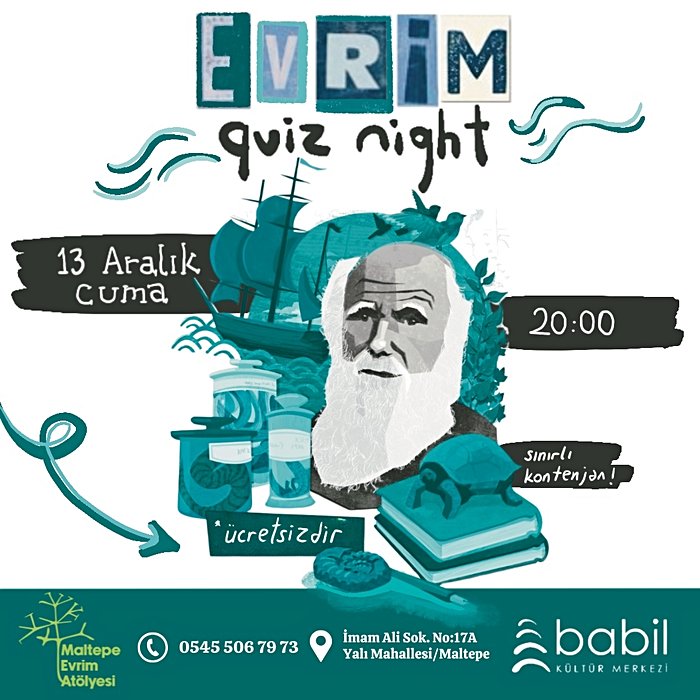 Evrim Quiz Night - Maltepe Evrim Atölyesi - 13 Aralık Cuma
