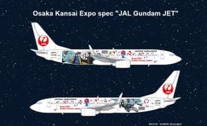 JAL Launches New Gundam Jet Domestic Flight