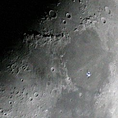 Space Station in the Moon