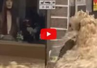 Torino: Alluvione a Rubiana, l'acqua invade il centro abitato, il video