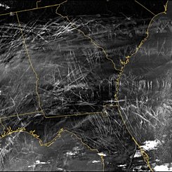 Contrail Clutter over Georgia