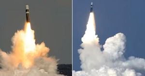 Navy Submarine Launches Trident Missiles In Florida Test