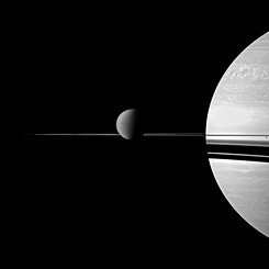 Titan, Rings, and Saturn from Cassini