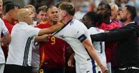 England v Spain clash descends into chaos with huge melee after Young Lions' win