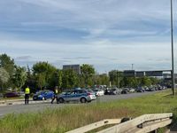Duże utrudnienia w Warszawie. Ostatnie Pokolenie zablokowało most Siekierkowski