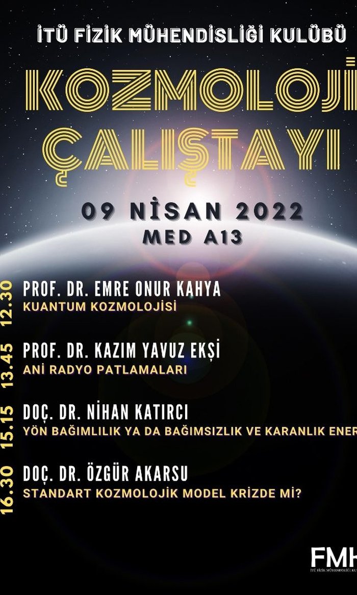 İTÜ Fizik Mühendisliği Kulübü Kozmoloji Çalıştayı