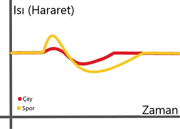 Çay ve spor yapmanın vücut sıcaklığı üzerindeki etkisi
