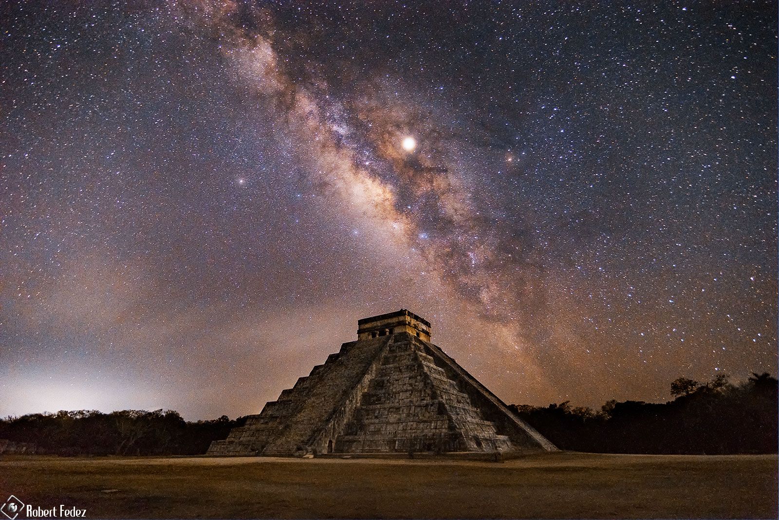  Milky Way over Pyramid of the Feathered Serpent 