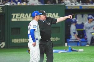 MLB Opening Game Disrupted By Laser Pointer Incident