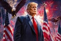 White House claims Trump went from ‘hunted to hunter’ in latest unhinged meme with fireworks, eagles and flags