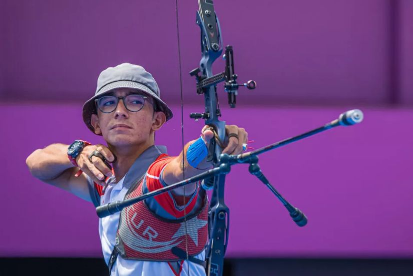 2020 Tokyo Olimpiyat Oyunları'da klasik yay bireysel finalinde altın madalya kazanan sporcumuz Mete Gazoz.