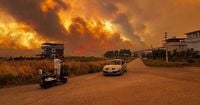 All flights grounded at airport due to wildfire