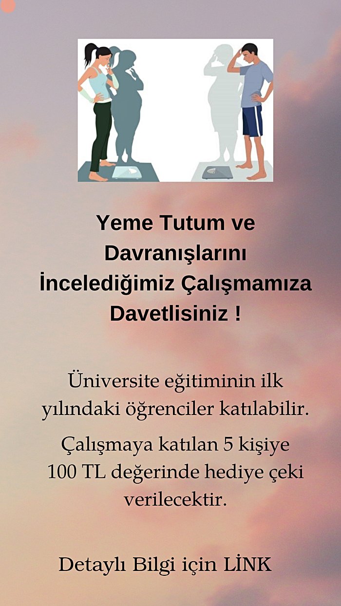 Yeme Tutum ve Davranışlarını İnceleme Araştırması