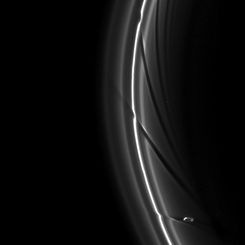 Prometheus Creating Saturn Ring Streamers