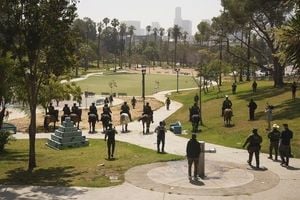 Federal Agents Confronted At MacArthur Park By Mayor Bass
