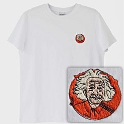 Albert Einstein T-Shirt (Nakış, %100 Pamuk)