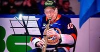 Sax appeal: WWII vet, 104, plays national anthem on saxophone before NHL game
