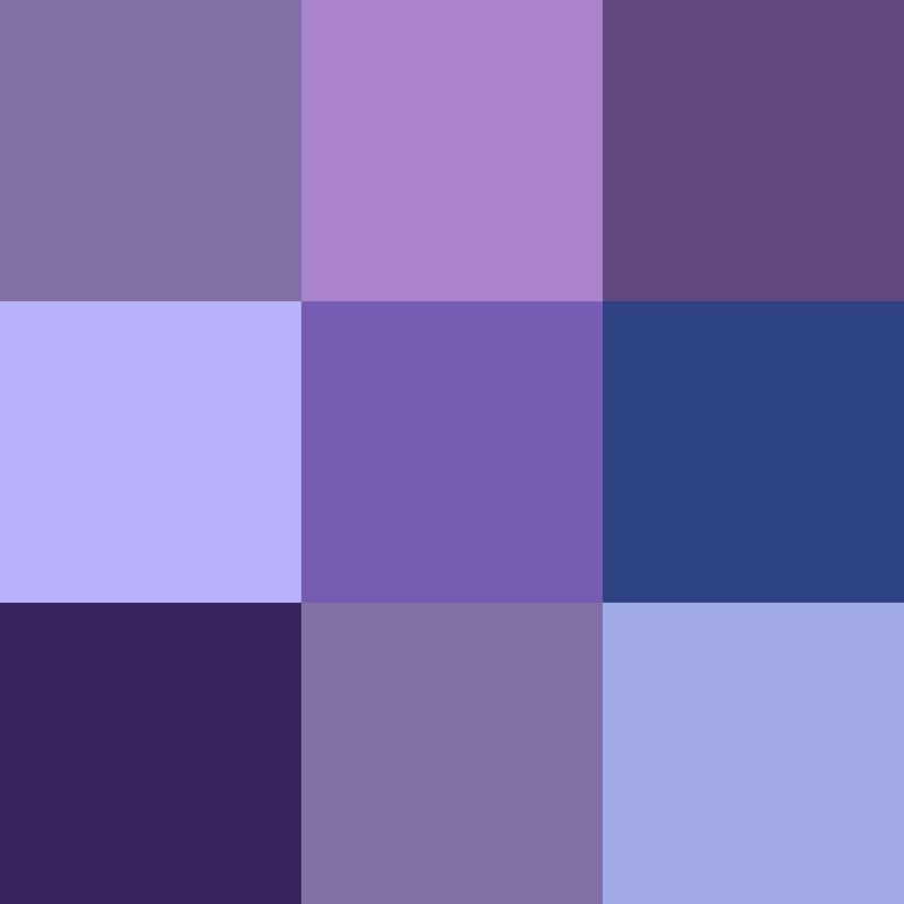 Eflatunun (violet) parlaklığı arttıkça daha çok mavi renge kaymaktadır.