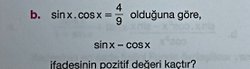 İfadenin pozitif değeri kaçtır?