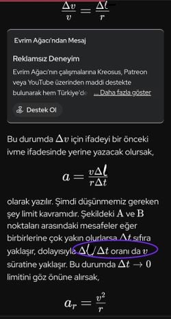 "∆r" kavramına pek sıcak bakamadım, doğru kullandığınıza emin misiniz?